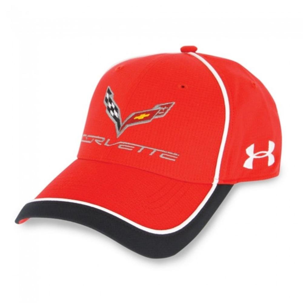 C7 Corvette Stingray Under Armour Fitted Hat/Cap : Red, White
