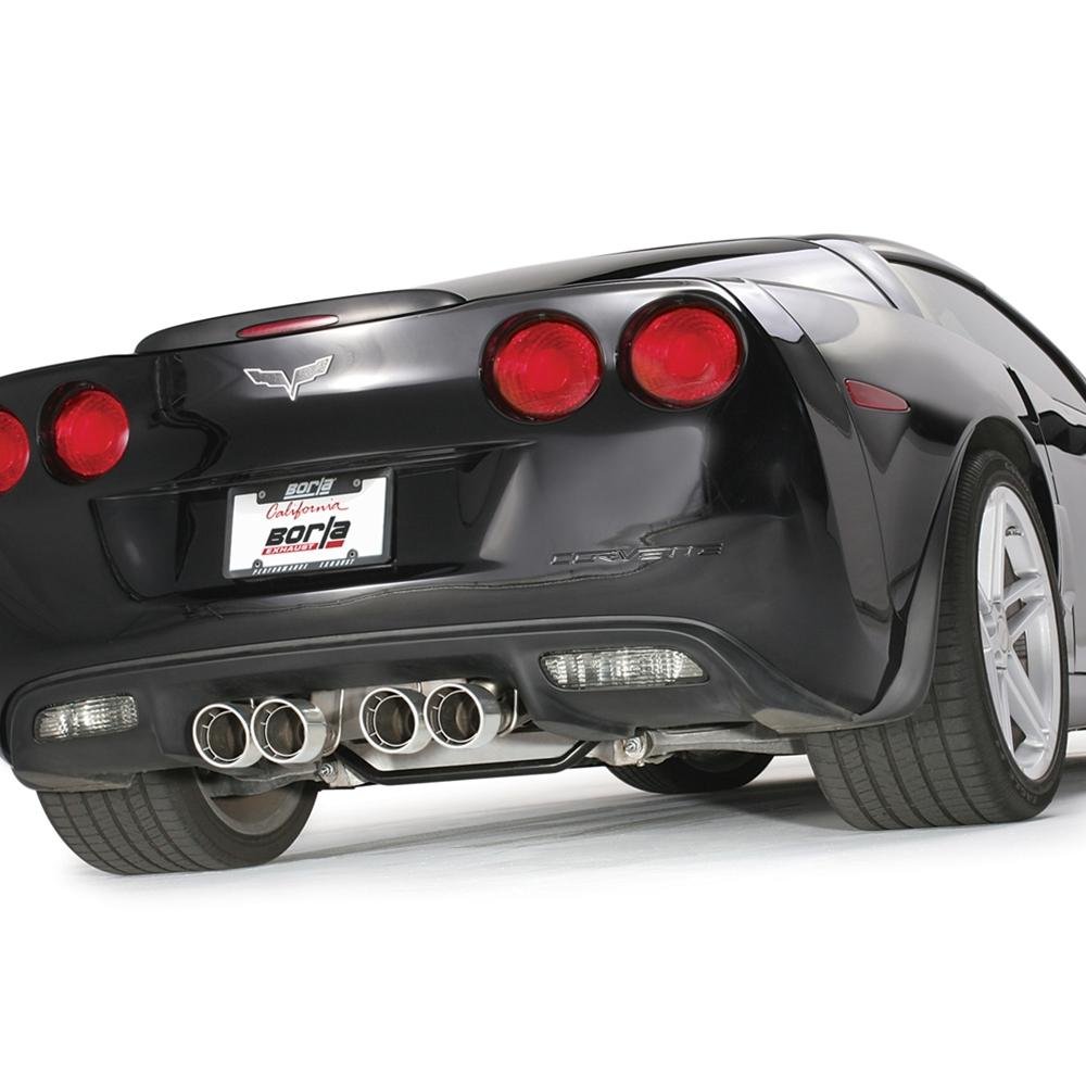 Corvette Exhaust System - Borla Rear Section S-Type 4 Rd 4.25” Rd, Ac, Ic Tips : 2006-13 C6 Z06 & ZR1