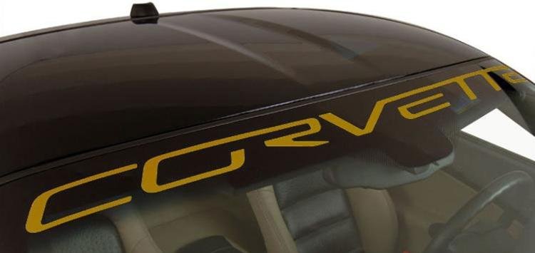 Corvette Windshield Decal Letter Kit : 2005-2013 C6,Z06,ZR1,GS