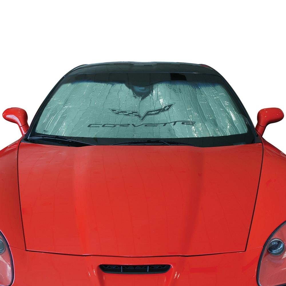 Corvette Windshield Sunshade with C6 Logo : 2005-2013 C6, Z06, ZR1 & Grand Sport