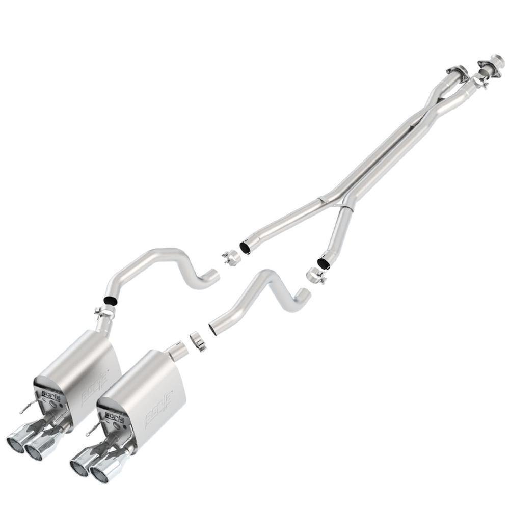 Corvette Exhaust System - Borla Cat-Back Sys w/ X-Pipe S-Type II/4 Rd 4