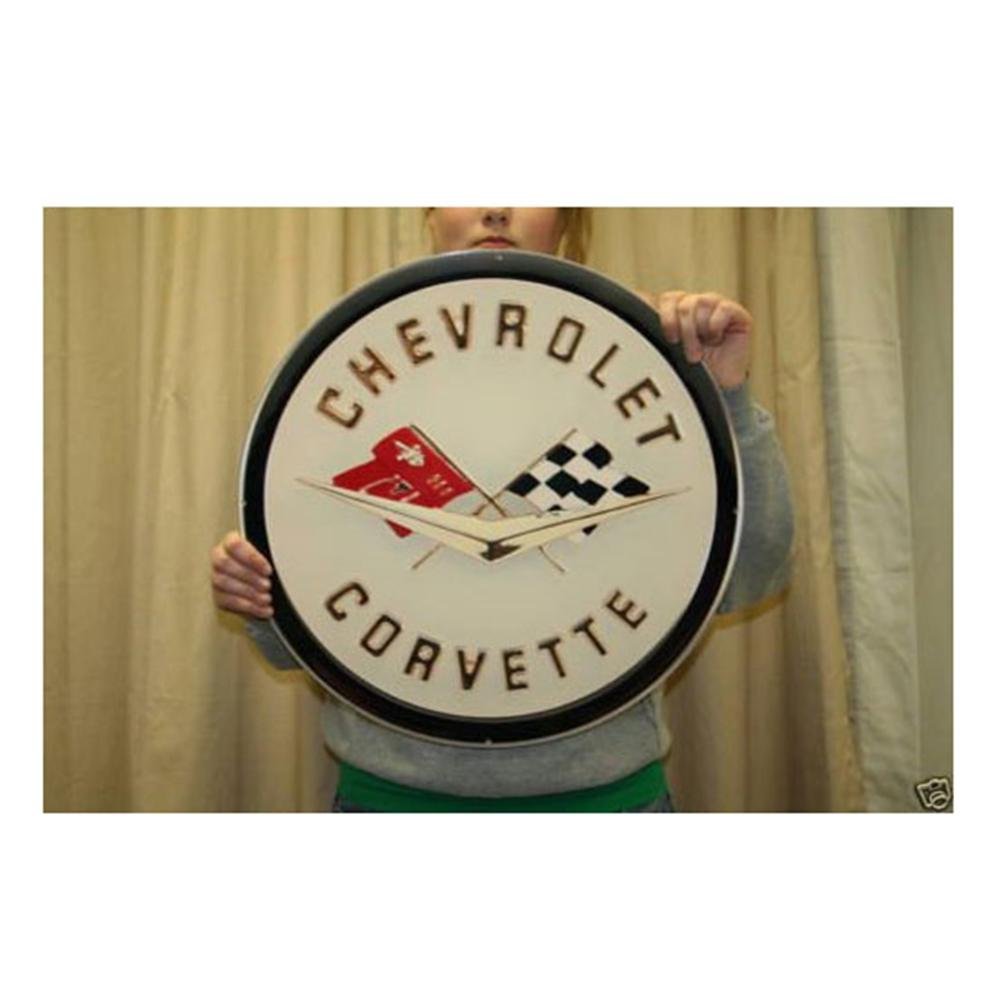 Corvette Emblem Metal Wall Sign - 19" x 19" : C1 1958-1962