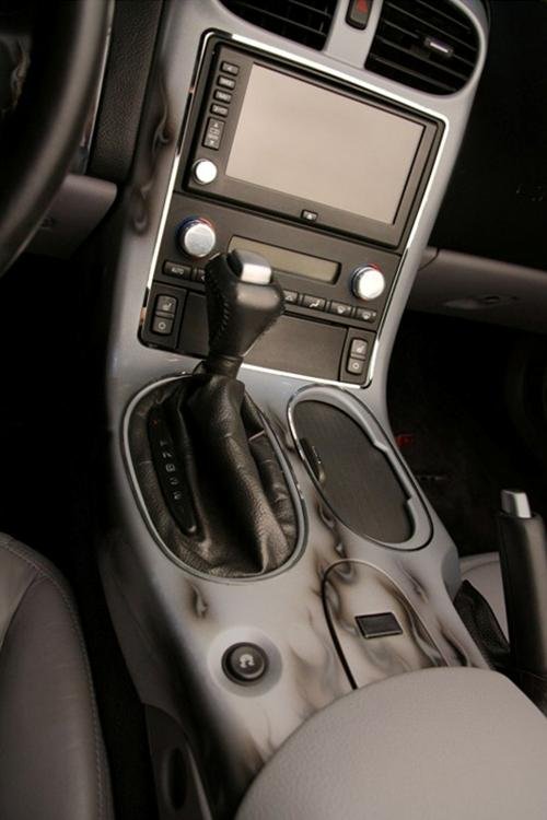 Corvette Interior Dash Kit 9 Pc. - Stainless Steel : 2005-2013 C6,Z06,ZR1,Grand Sport
