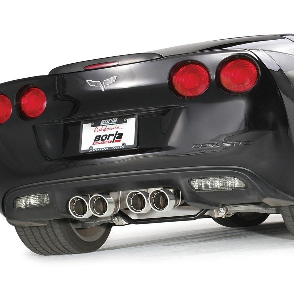 Corvette Exhaust System - Borla Rear Section S-Type 4 Rd 4.25” Rd, Ac, Ic Tips : 2006-13 C6 Z06 & ZR1