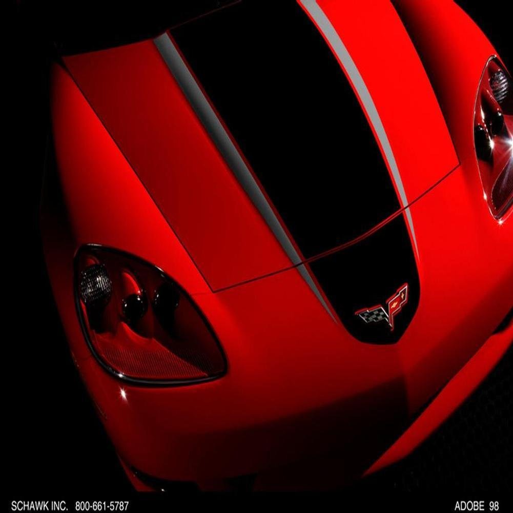 Corvette Hood Graphics / Stripe Kit : 2005-2013 C6
