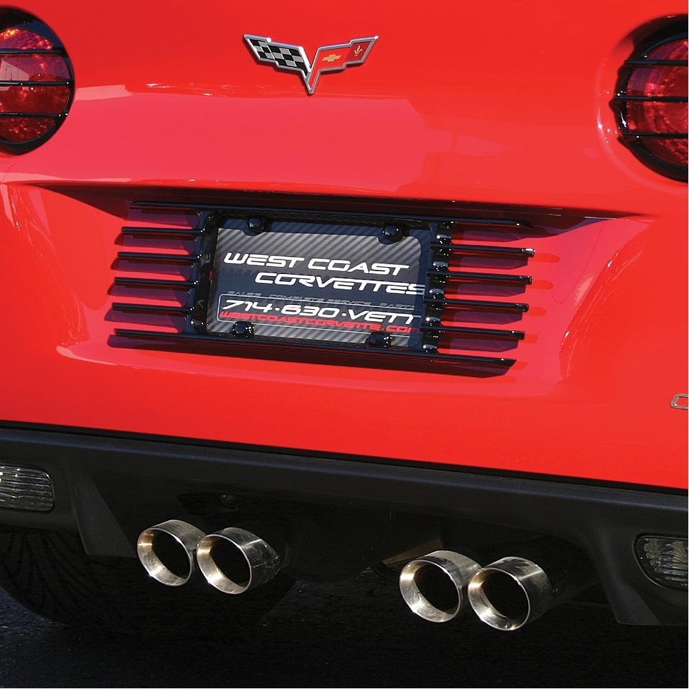 C6 Corvette License Plate Frame - Black on Black C6 Corvette License Plate Frame - Black on Black