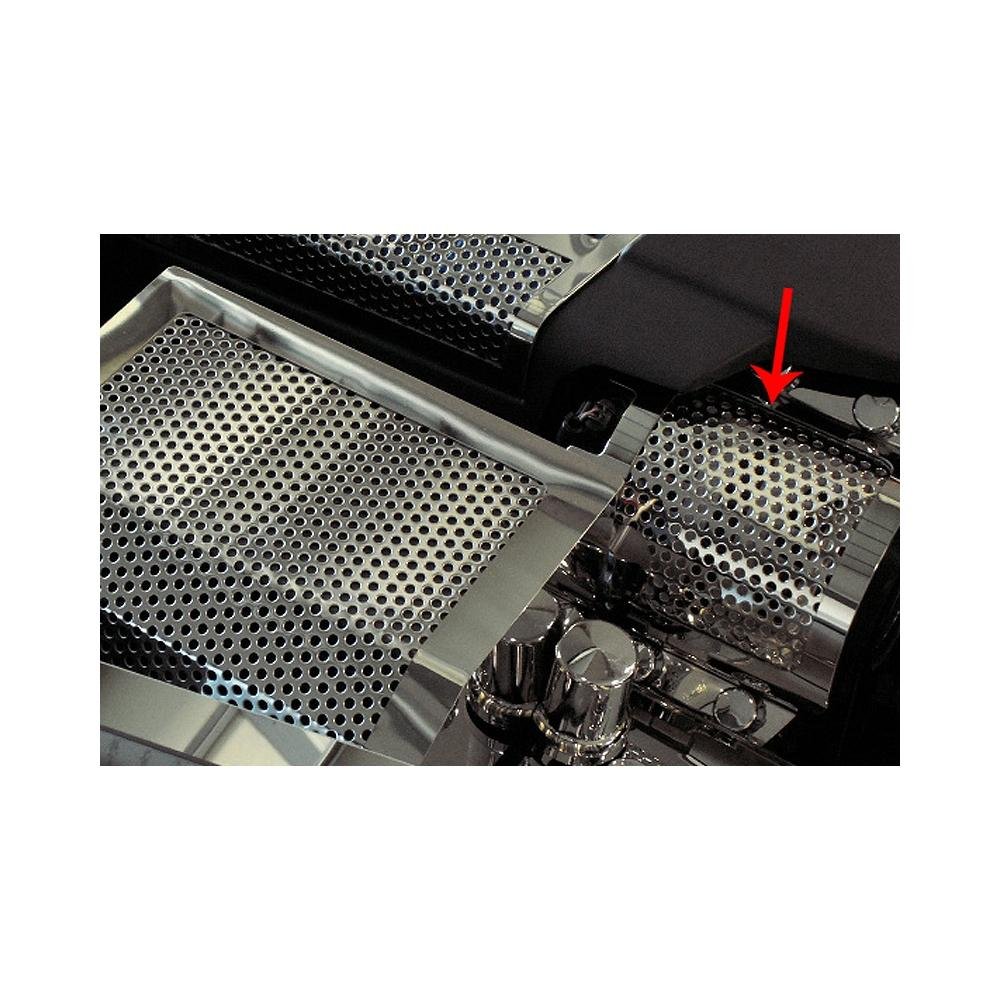 Corvette Alternator Cover - Perforated Stainless Steel : 2009-2013 ZR1