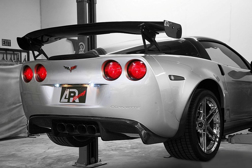 Corvette Rear Diffuser Carbon Fiber with reverse LED when equipped coil-over system only : 2005-2013 C6,Z06,ZR1,Grand Sport