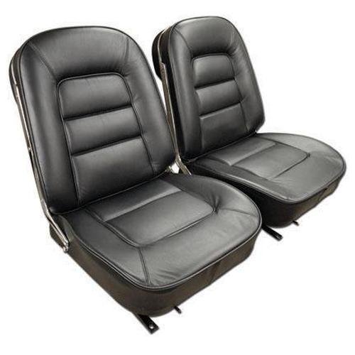Corvette Leather Seat Covers. Black: 1965