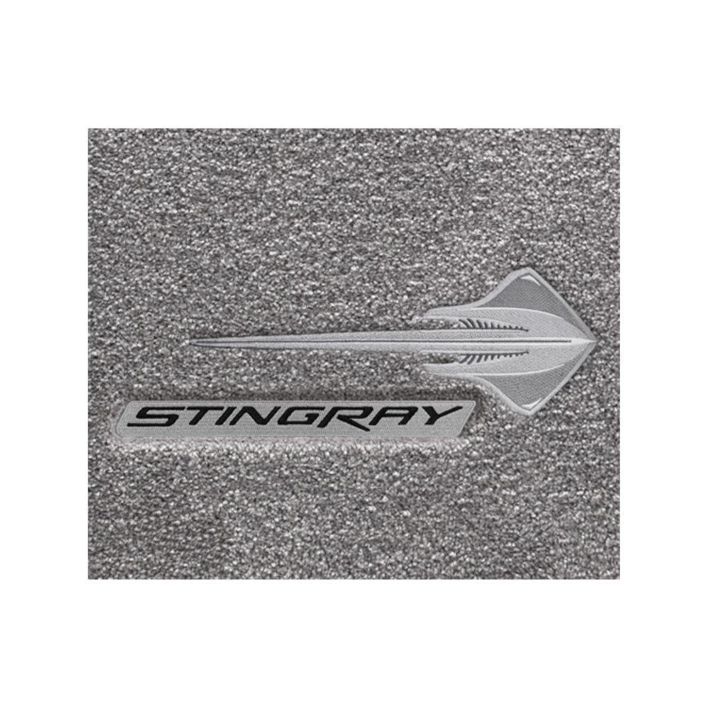C7 Corvette Stingray Floor Mats - Lloyds Mats with C7 Stingray Emblem & Stingray Script : Gray