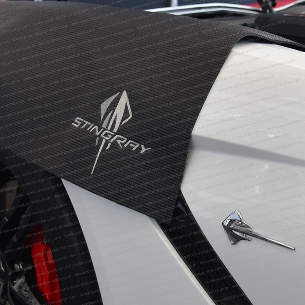 Corvette Fender Mat with C7 Stingray Logo - 36" X 24" : Black