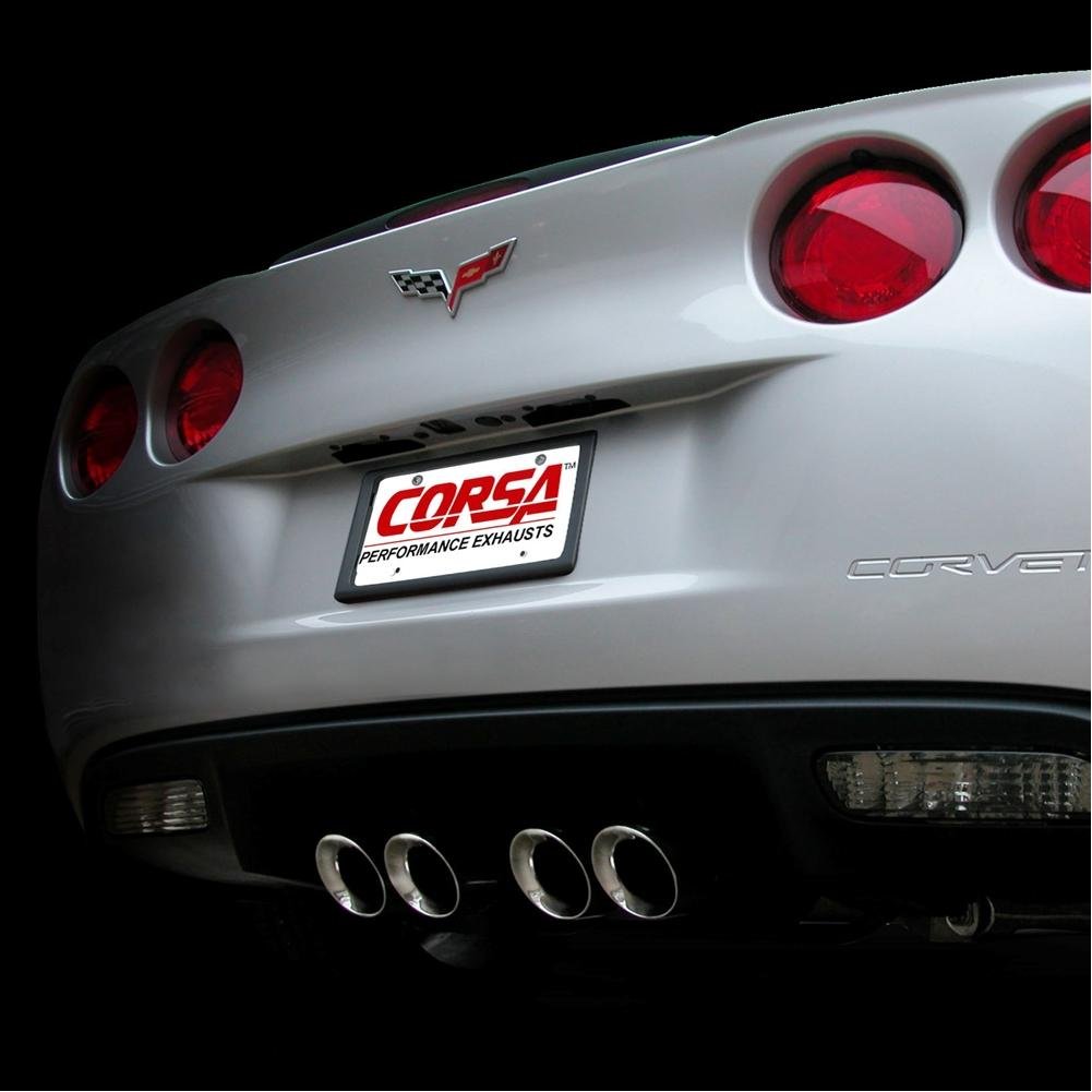 Corvette Exhaust System - Corsa Sport with 3.5" Quad Round Tips : 2009-2013 C6