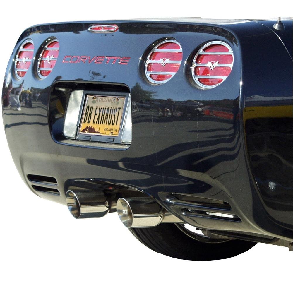 Corvette Exhaust System - B&B Bullet w/Dual 4.0" Round Tips : 1997-2004 C5 & Z06