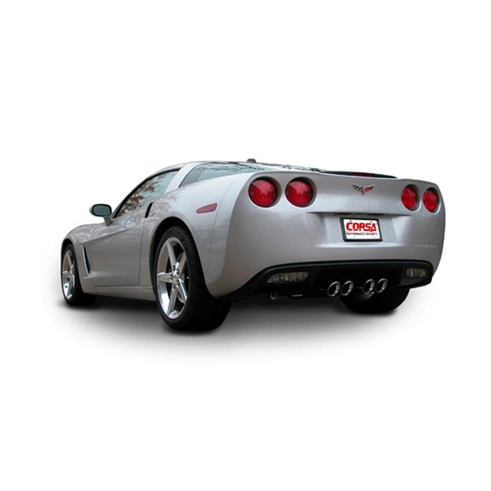 Corvette Exhaust System - Corsa Sport with 3.5" Quad Round Tips : 2009-2013 C6