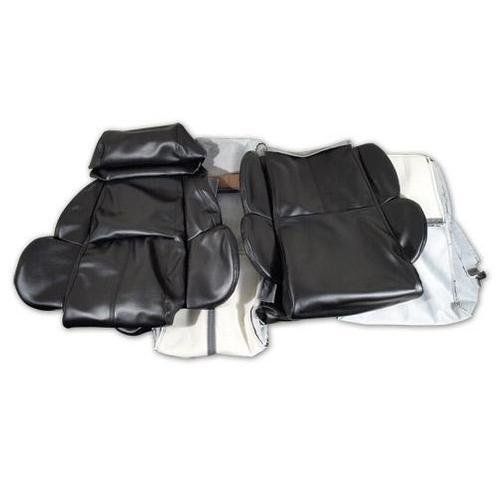 Corvette Leather Like Seat Covers. Black Standard: 1989-1992