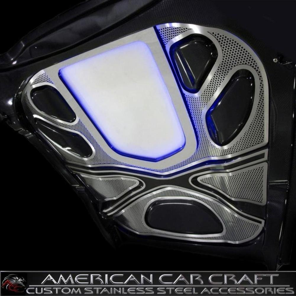 Corvette ZR1 Hood Insert Kit 5 Pc. Illuminated - Perforated Stainless Steel : 2009-2013 ZR1