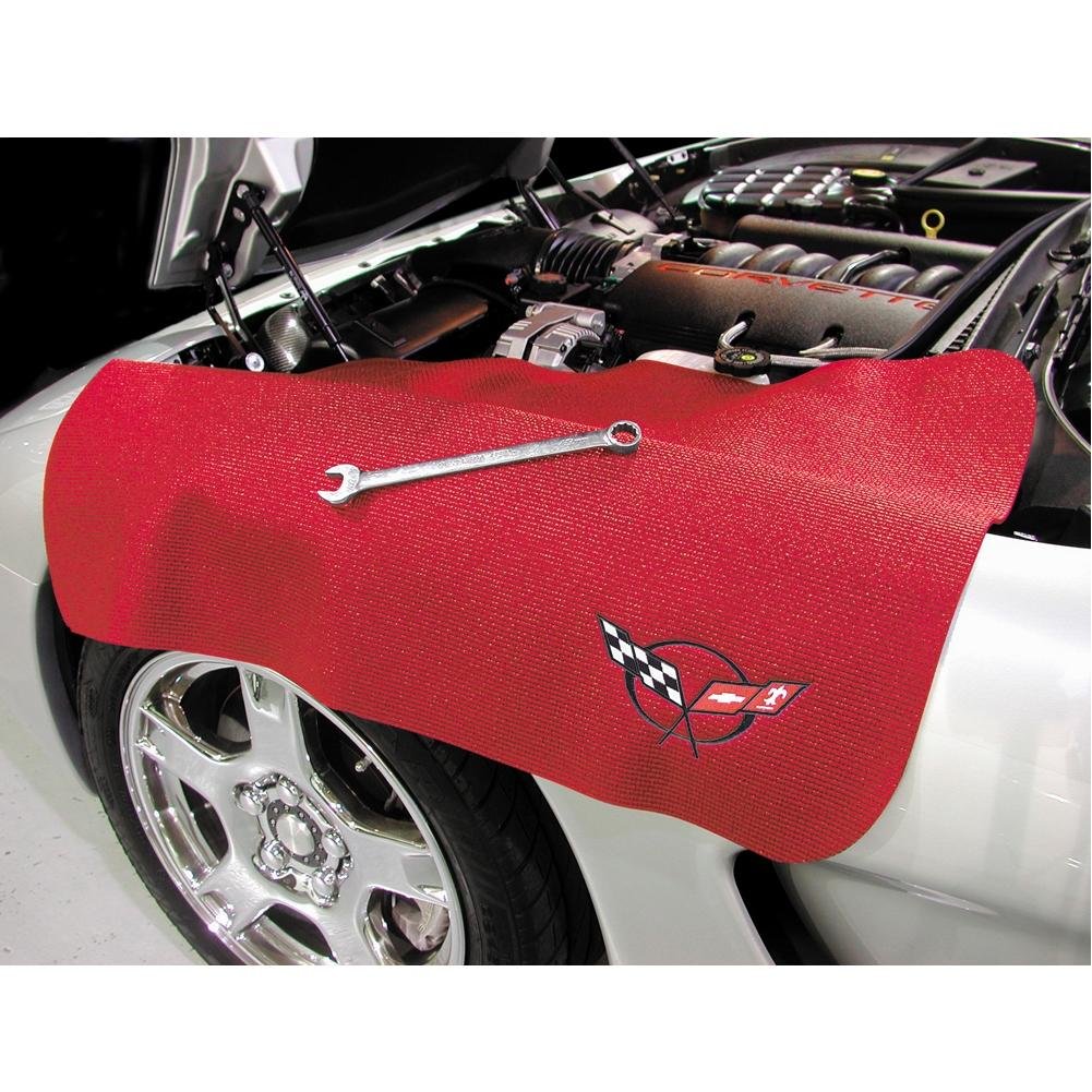 Corvette Fender Mat with C5 Logo - 36" X 24" : Red