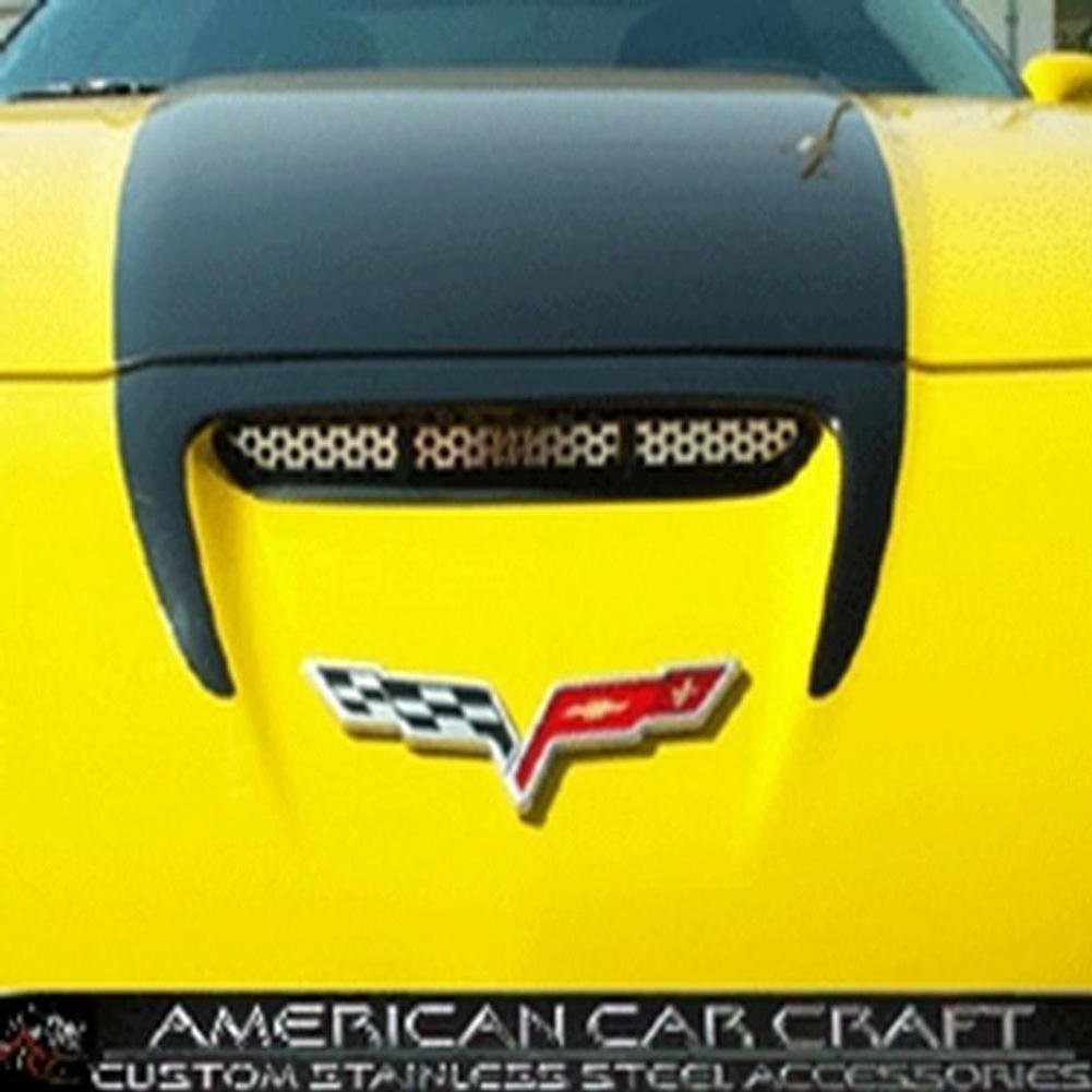 Corvette Hood Vent Grille - Perforated Stainless Steel : 2006-2013 Z06,ZR1,Grand Sport