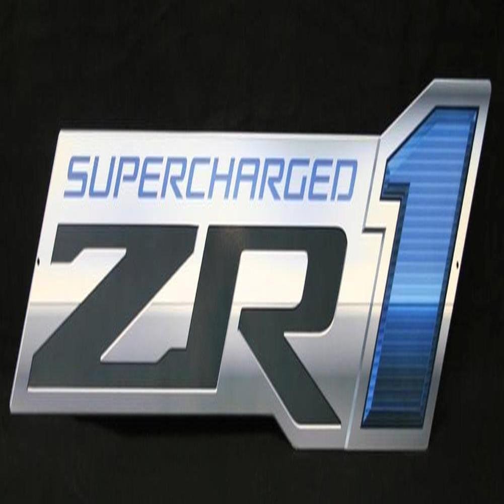 Corvette ZR1 Supercharged Emblem Wall Sign 34" : 2009-2013 ZR1