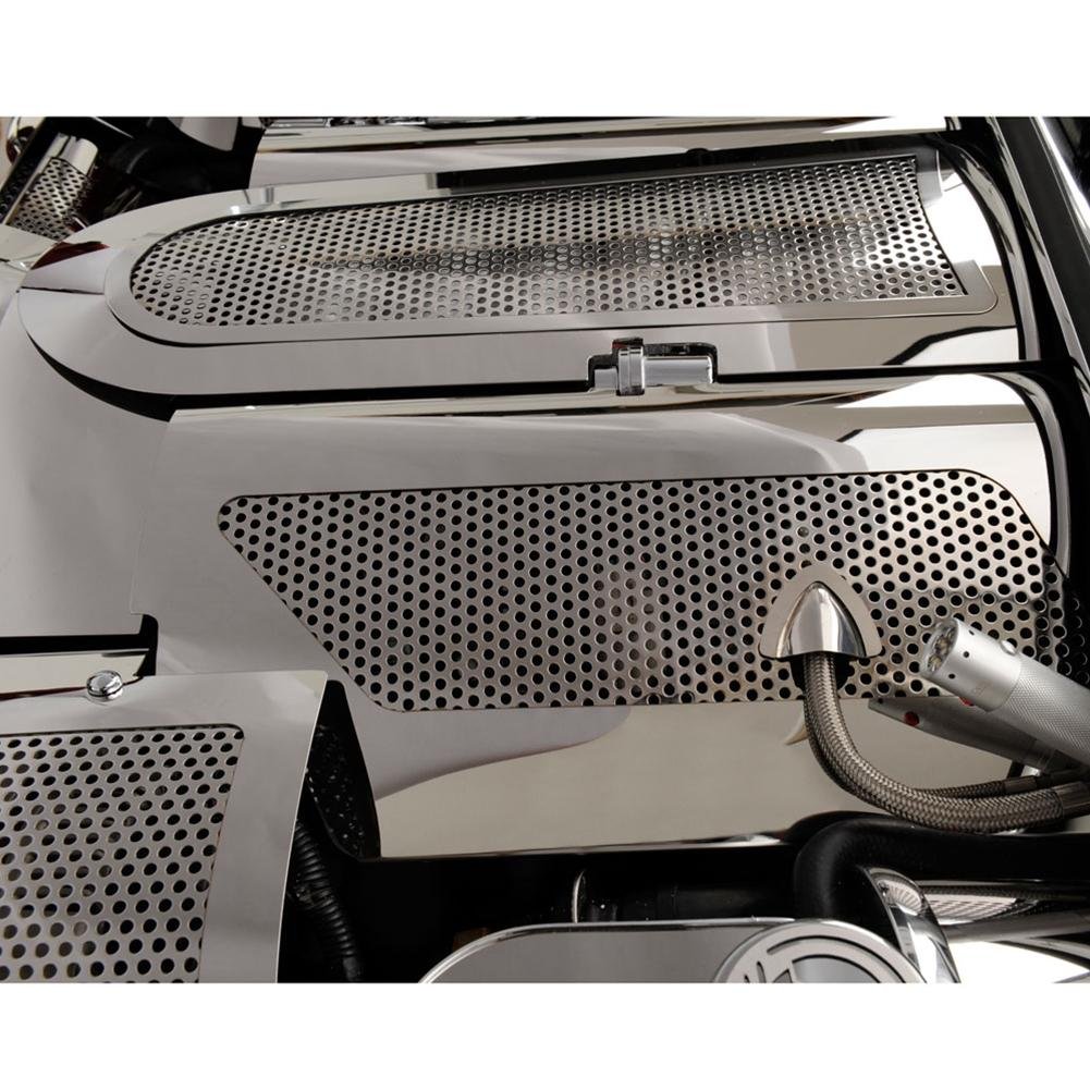 Corvette Plenum Cover - Perforated Stainless Steel : 1999-2004 C5 & Z06