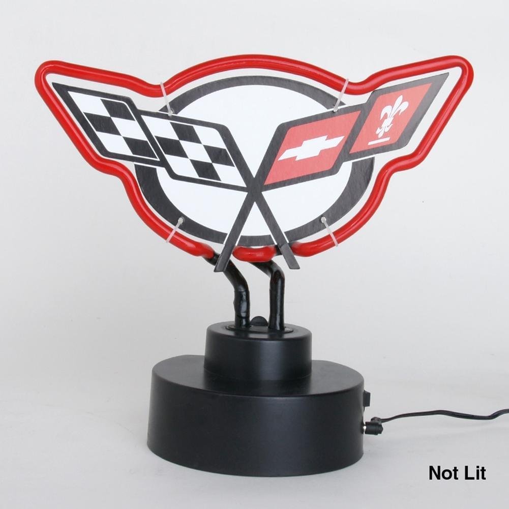 Corvette Neon Sign : Table Top C5 Logo - Neon Sign