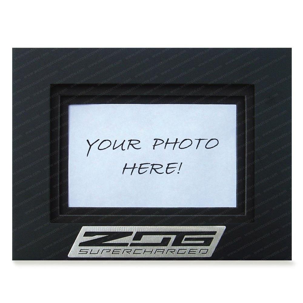 Corvette Z06 Supercharged Photo Frame w/Brushed Stainless Steel Emblem : C7 Z06
