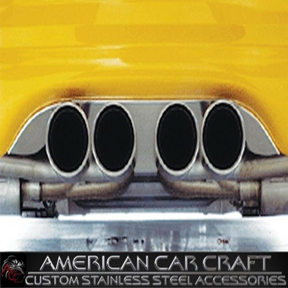 Corvette Exhaust Port Filler Panel - Polished Stainless Steel for Borla Stinger Quad Tips : 1997-2004 C5 & Z06