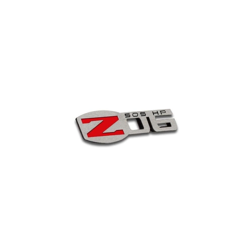 Corvette Z06 505HP Badges - Polished - Stainless Steel - 4 Pc. : 2006 -2013 C6 Z06