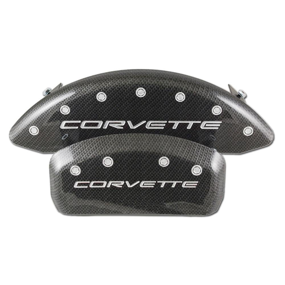 Corvette Brake Caliper Cover Set (4) - Carbon Fiber Look : 1997-2004 C5 & Z06