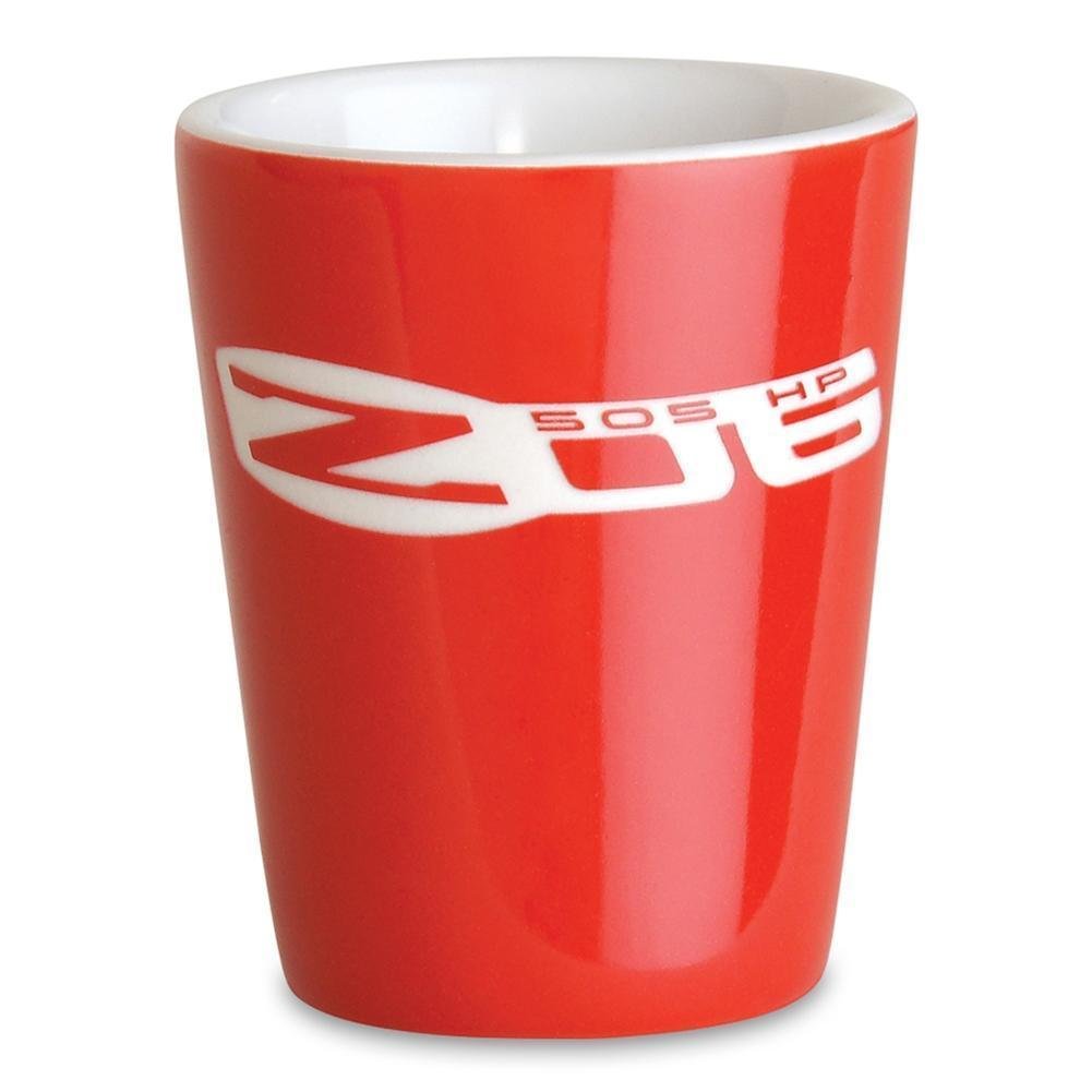 Corvette Shot Glass with C6 Z06 505HP Logo : Red