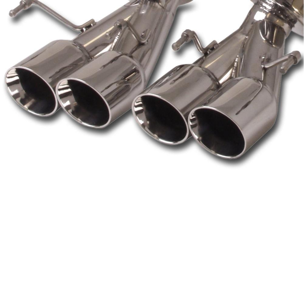 Corvette Exhaust System - B&B Bullet with 4" Quad Round Tips : 2006-2013 C6 Z06 & ZR1