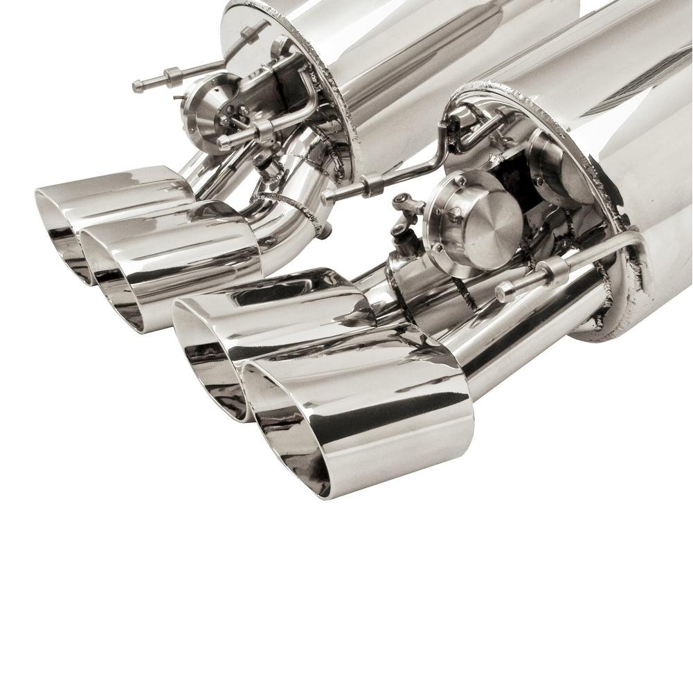 Corvette Exhaust System - B&B Fusion with 4.5" Quad Oval Tips : 2005-2008 C6 for Non-NPP Equipped
