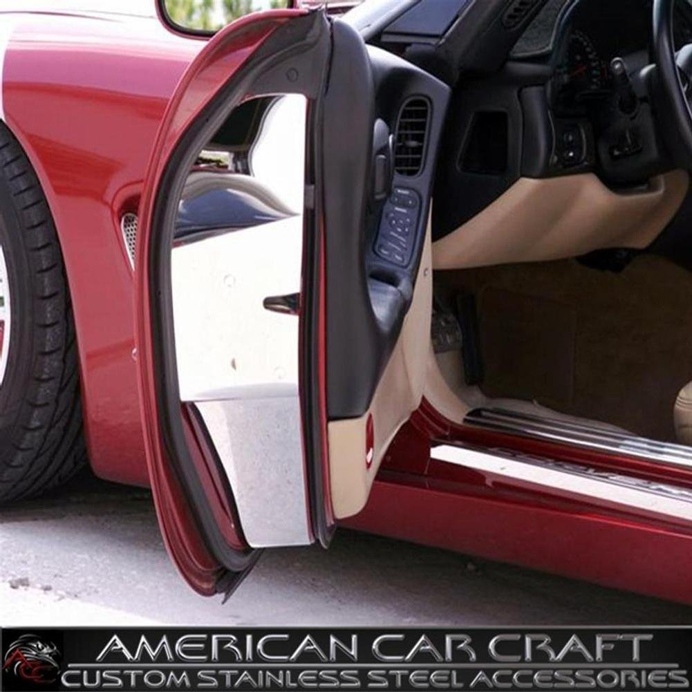 Corvette Door Jam Covers - Polished Stainless Steel : 1997-2004 C5 & Z06