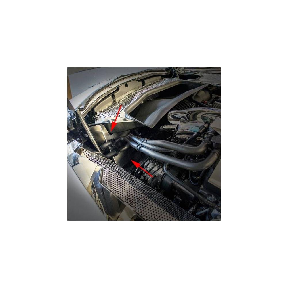 C7 Corvette Fan Shroud Cover - Brushed : Stingray, Z51, Z06
