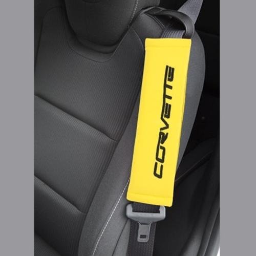 Corvette Seatbelt Harness Pad - Yellow : 2005-2013 C6