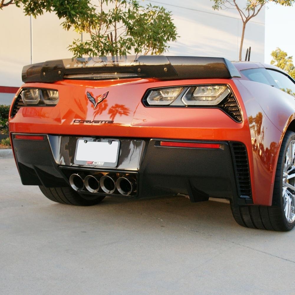 Corvette Rear Deck Track Pack Spoiler w/Wickerbill - Carbon Fiber - APR Performance : C7 Z06