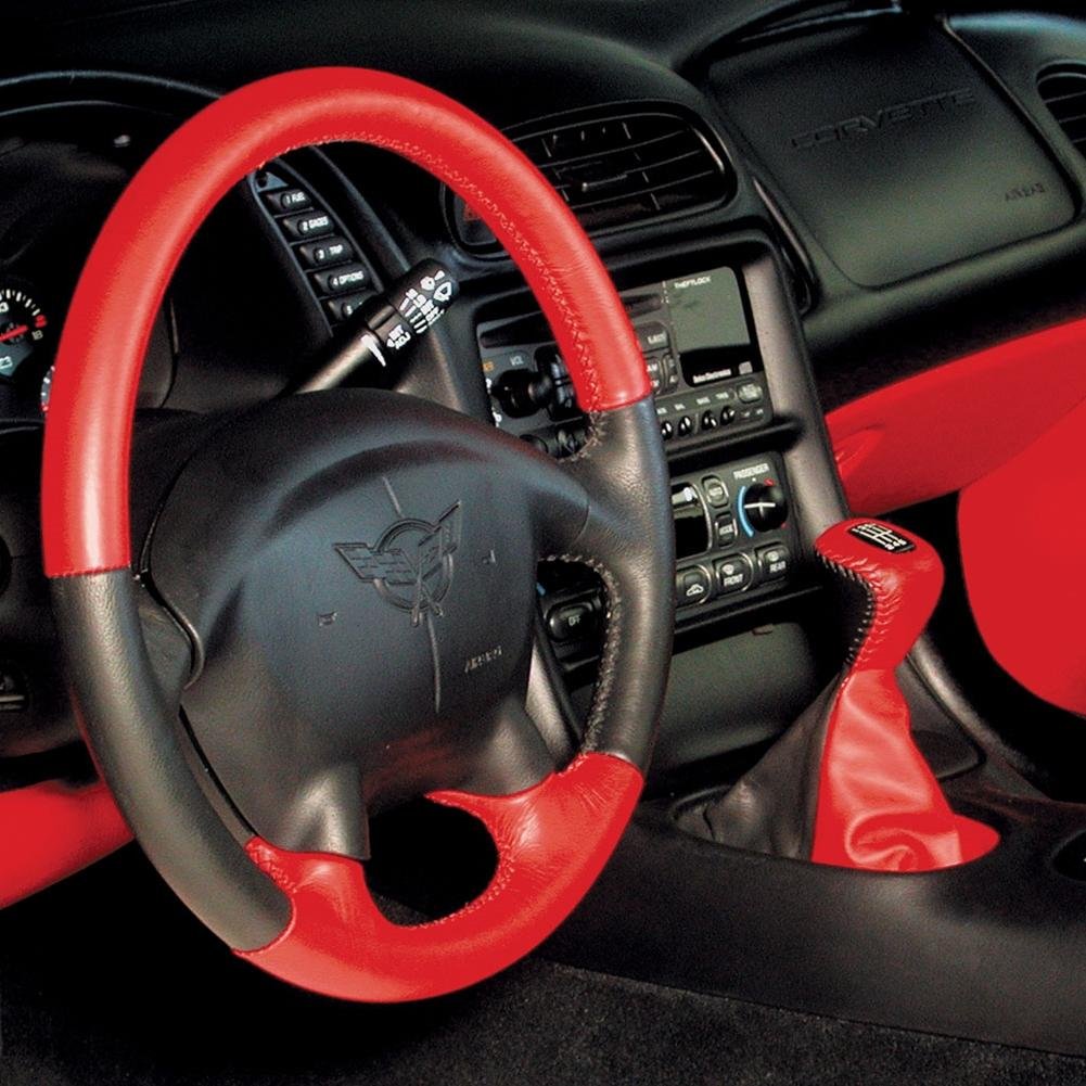 Corvette Steering Wheel Two Tone - Custom Leather Wrapped : 1997-2004 C5 & Z06
