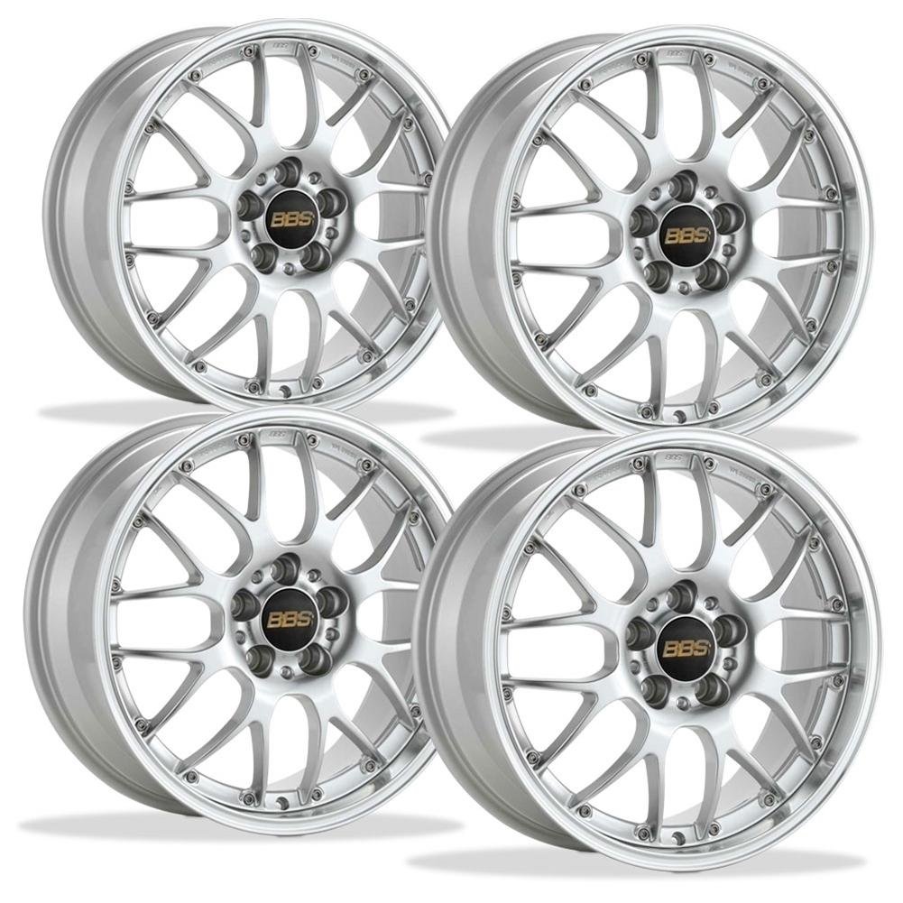 Corvette Custom Wheels - BBS Forged RS-GT (Set) : Bright Silver with Machined Lip
