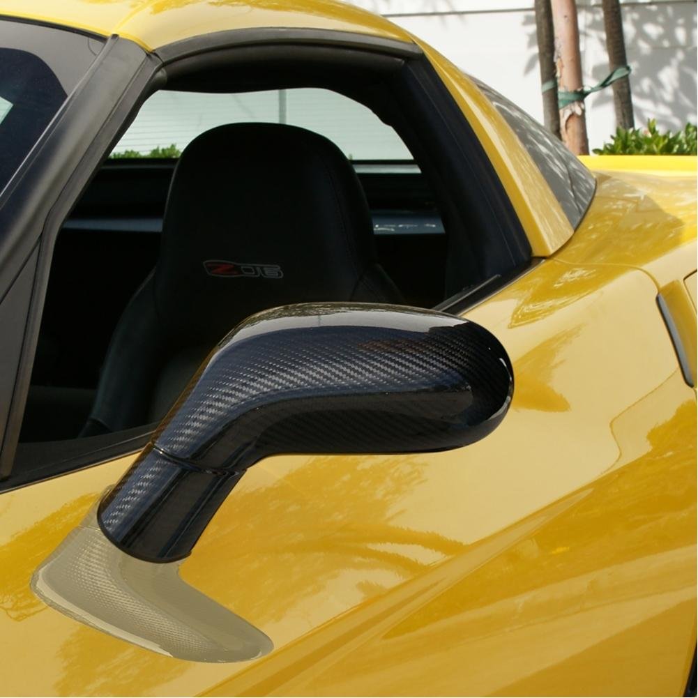 Corvette Replacement Side Mirrors - Carbon Fiber : 2005-2013 C6, Z06, ZR1 & Grand Sport