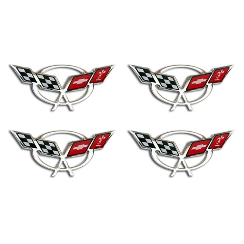 Corvette Domed Decals 2.375" - Set of 4 : 1997-2004 C5 Logo