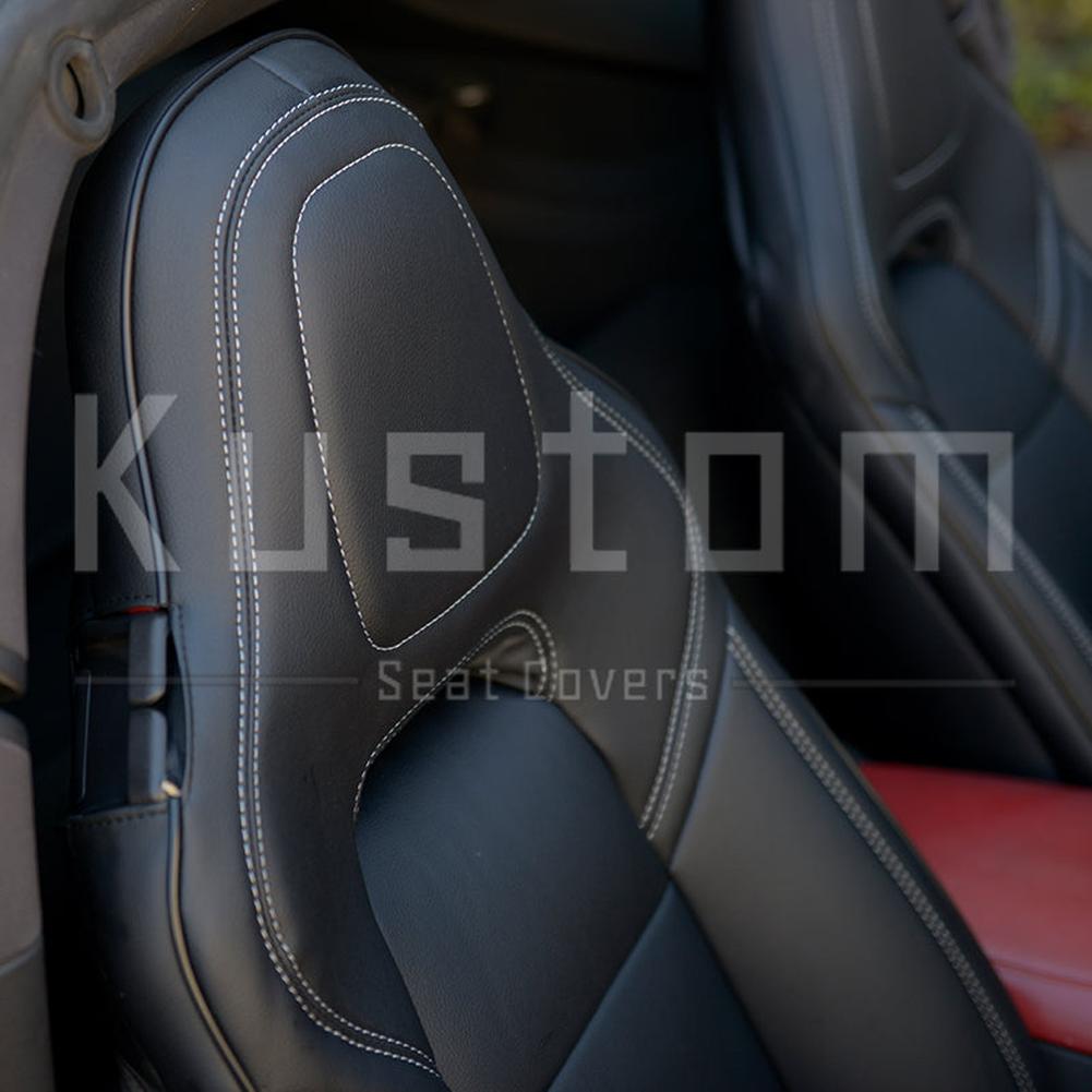 Corvette Custom Leather Seat Covers - Standard Seats : 2014-2019 C7 Stingray, Z51, Z06, Grand Sport