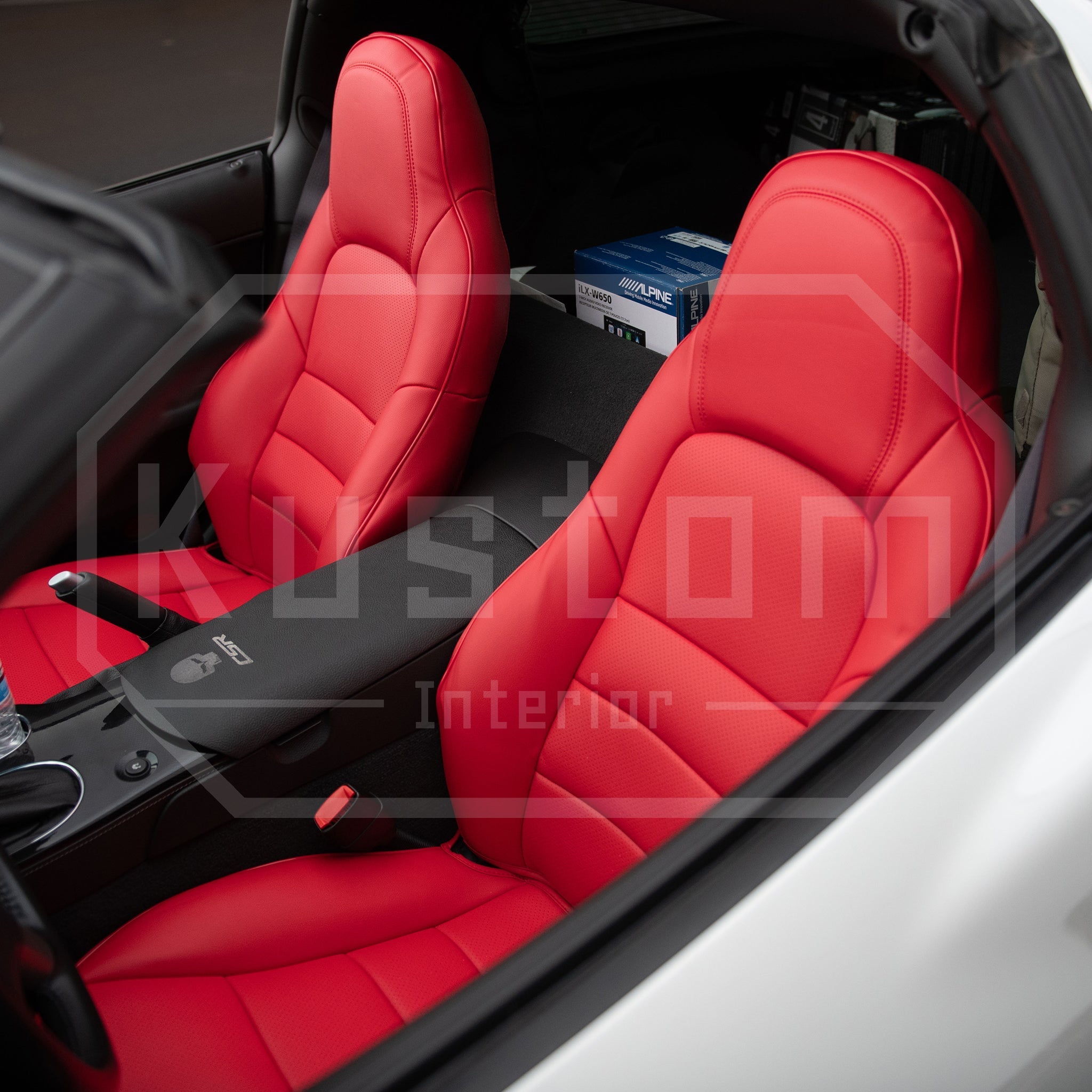 Corvette Custom Leather Seat Covers For Standard Seats : 2005-2013 C6
