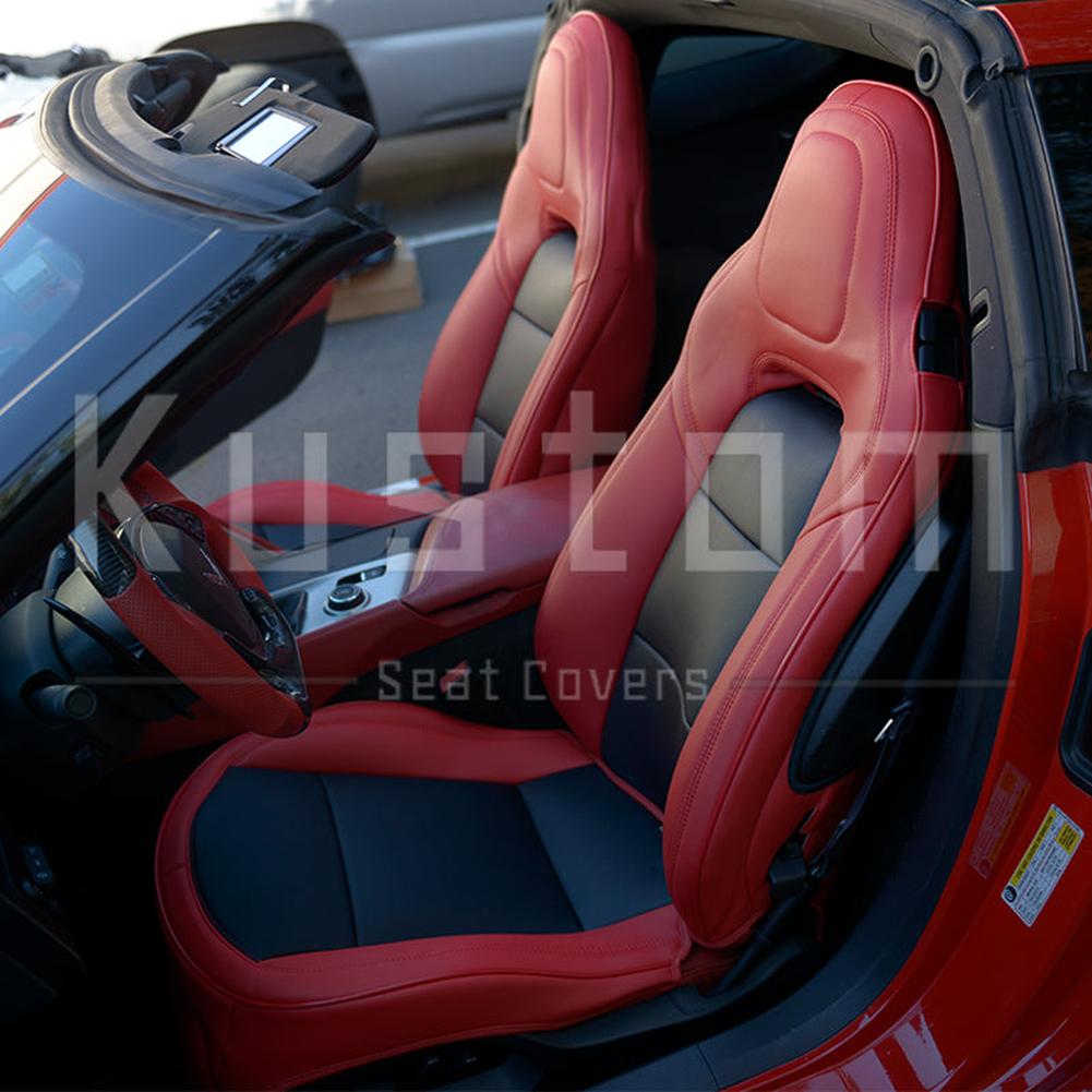 Corvette Custom Leather Seat Covers - Standard Seats : 2014-2019 C7 Stingray, Z51, Z06, Grand Sport