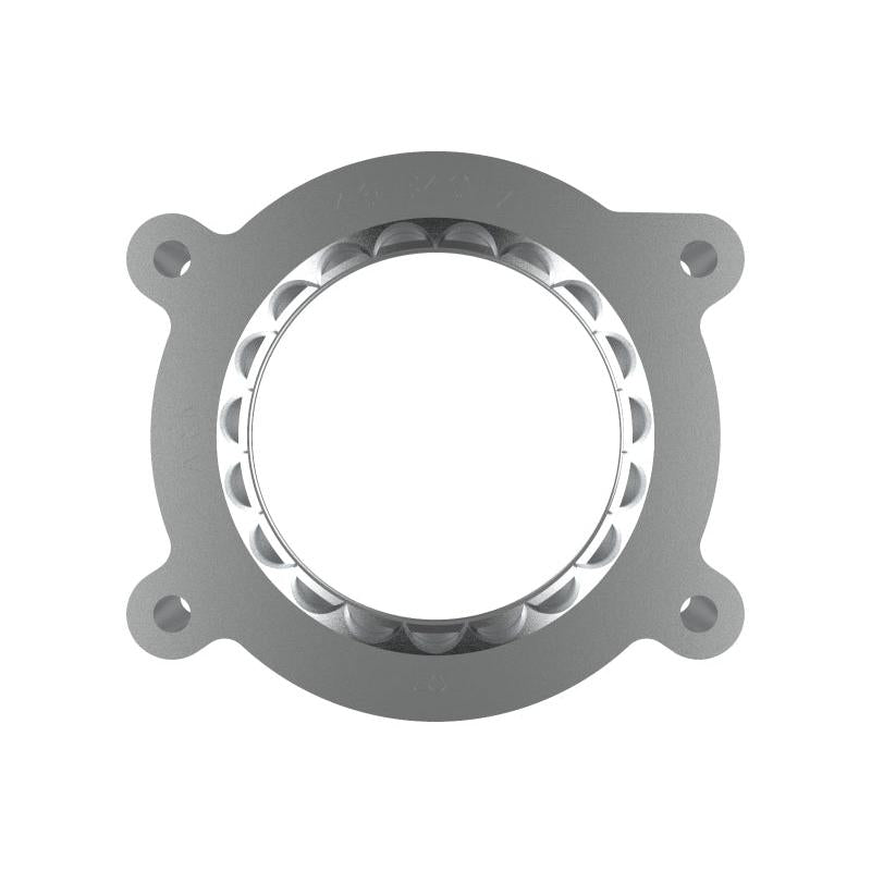 aFe 2020 Vette C8 Silver Bullet Aluminum Throttle Body Spacer Works w/ Factory Intake Only - Silver