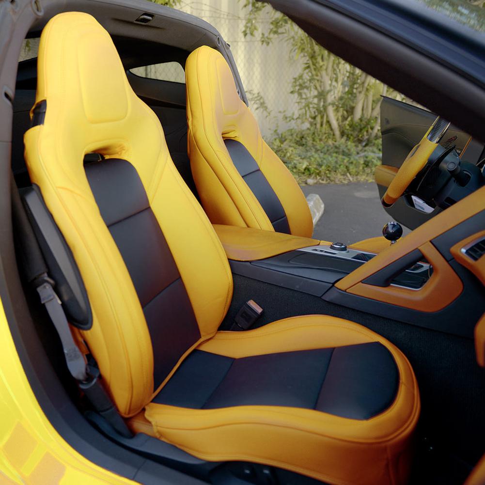 Corvette Custom Leather Seat Covers - Standard Seats : 2014-2019 C7 Stingray, Z51, Z06, Grand Sport