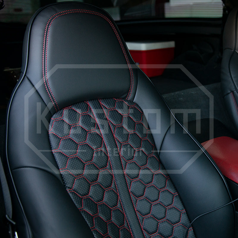 Corvette Custom Leather Seat Covers For Standard Seats : 2005-2013 C6