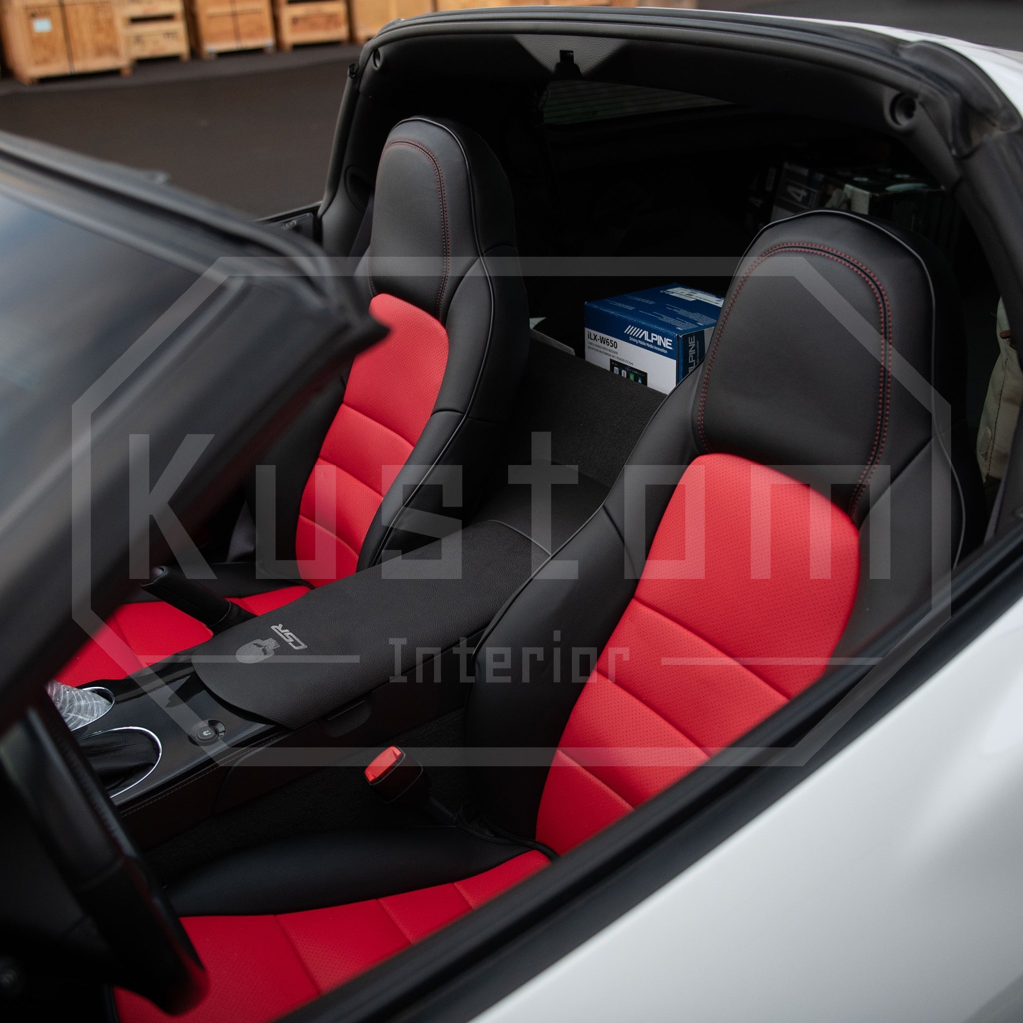 Corvette Custom Leather Seat Covers For Standard Seats : 2005-2013 C6