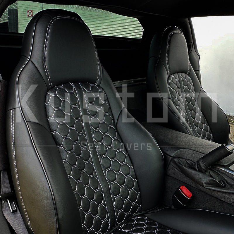 Corvette Custom Leather Seat Covers For Standard Seats : 2005-2013 C6