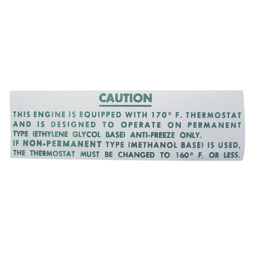 C1 1958-1962 Corvette Decal, Radiator Caution
