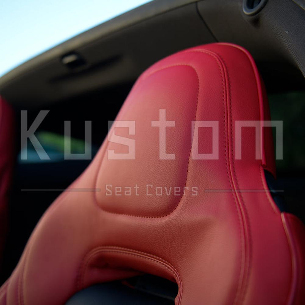 Corvette Custom Leather Seat Covers - Standard Seats : 2014-2019 C7 Stingray, Z51, Z06, Grand Sport